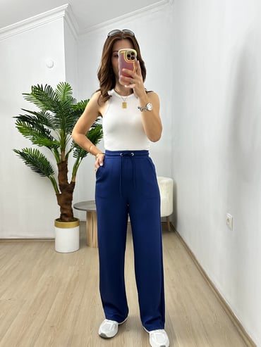 CDBR3684Lacivert Penye Modal Eşofman Altı