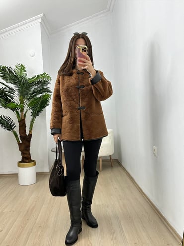 CDBR3786Lena Kahve Kürk Kaban