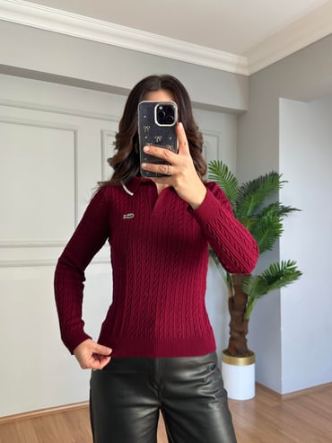 CDBR4102Lily Bordo Orj Marka Triko