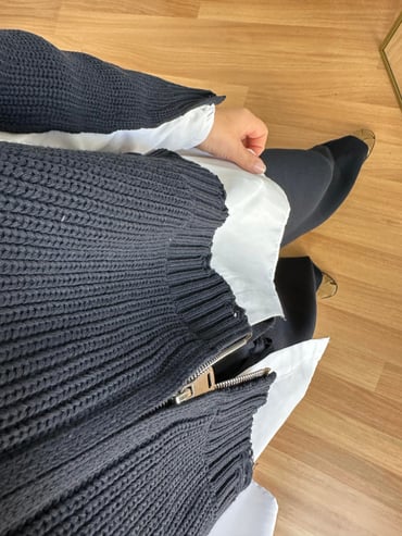 CDBR4119Minel Lacivert Premium Kalite Tasarım Triko Takım 