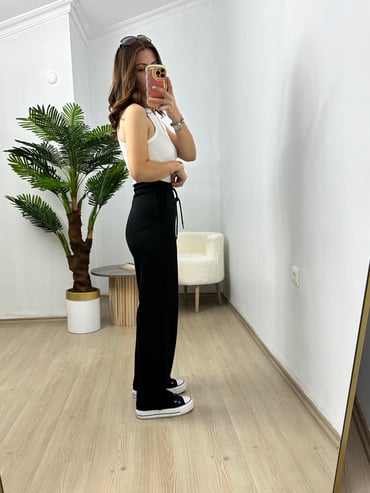 CDBR3683Siyah Penye Modal Eşofman Altı