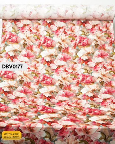  Digital Baskı Dar En Pamuk Viskon Kumaş 90cm-DBV0177DBV0177