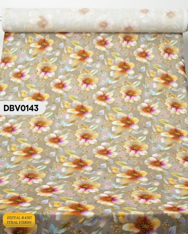  Digital Baskı Dar En Pamuk Viskon Kumaş 90cm-DBV0143DBV0143