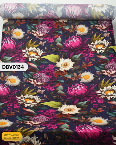  Digital Baskı Dar En Pamuk Viskon Kumaş 90cm-DBV0134DBV0134