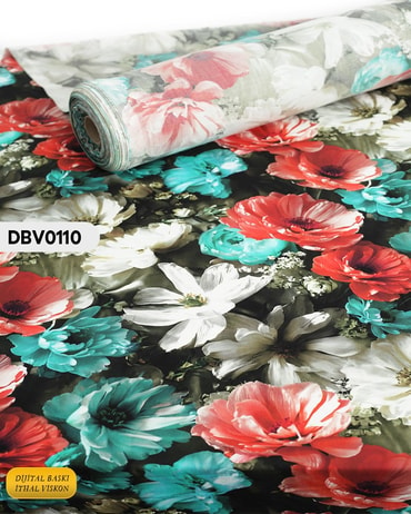  Digital Baskı Dar En Pamuk Viskon Kumaş 90cm-DBV0110DBV0110