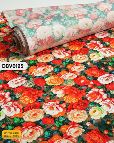  Digital Baskı Dar En Pamuk Viskon Kumaş 90cm-DBV0195DBV0195