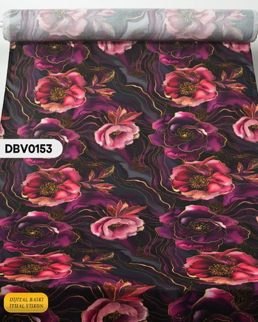  Digital Baskı Dar En Pamuk Viskon Kumaş 90cm-DBV0153DBV0153