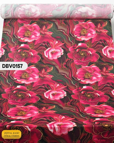  Digital Baskı Dar En Pamuk Viskon Kumaş 90cm-DBV0157DBV0157