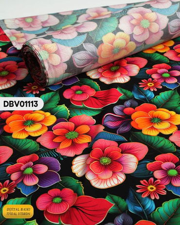 Digital Baskı Dar En Pamuk Viskon Kumaş 90cm-DBV01113DBV01113