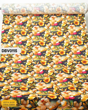  Digital Baskı Dar En Pamuk Viskon Kumaş 90cm-DBV0115DBV0115