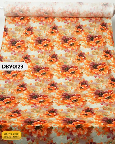 Digital Baskı Dar En Pamuk Viskon Kumaş 90cm-DBV0129DBV0129