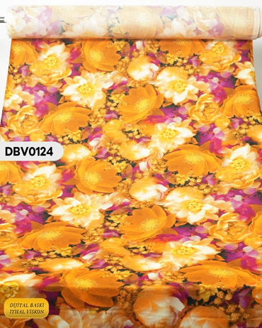 Digital Baskı Dar En Pamuk Viskon Kumaş 90cm-DBV0124DBV0124