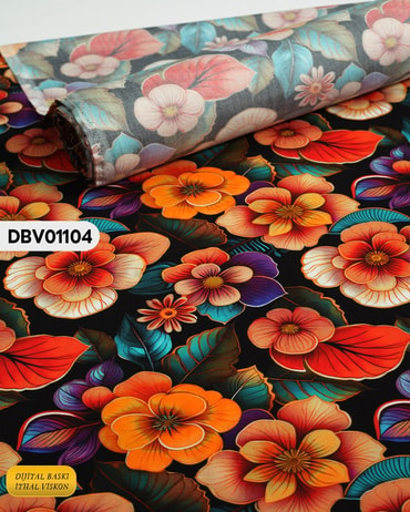  Digital Baskı Dar En Pamuk Viskon Kumaş 90cm-DBV01104DBV01104