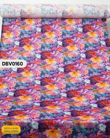  Digital Baskı Dar En Pamuk Viskon Kumaş 90cm-DBV0160DBV0160