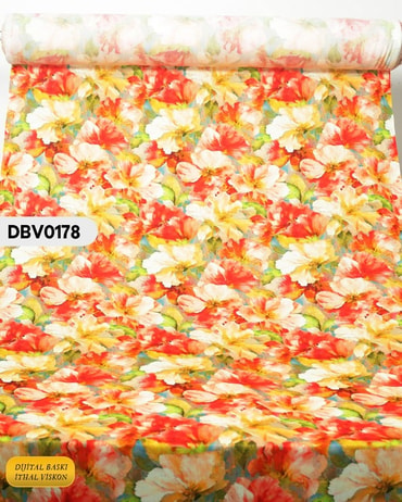  Digital Baskı Dar En Pamuk Viskon Kumaş 90cm-DBV0178DBV0178
