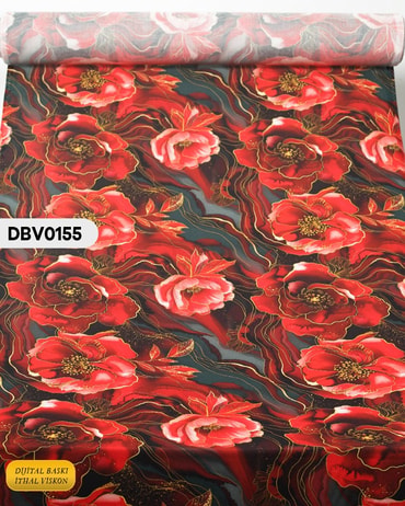  Digital Baskı Dar En Pamuk Viskon Kumaş 90cm-DBV0155DBV0155