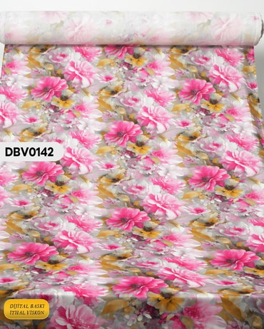  Digital Baskı Dar En Pamuk Viskon Kumaş 90cm-DBV0142DBV0142