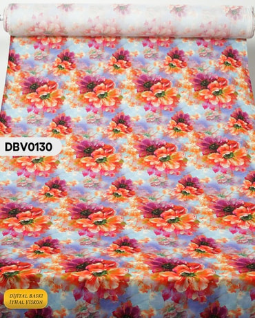  Digital Baskı Dar En Pamuk Viskon Kumaş 90cm-DBV0130DBV0130
