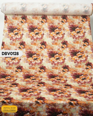  Digital Baskı Dar En Pamuk Viskon Kumaş 90cm-DBV0128DBV0128