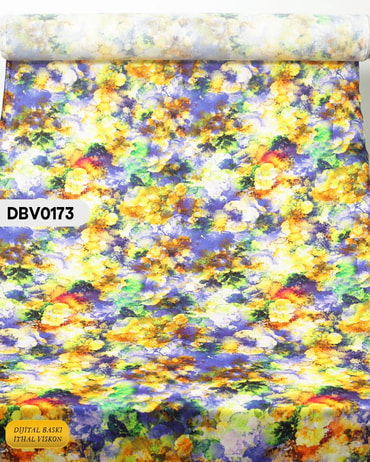  Digital Baskı Dar En Pamuk Viskon Kumaş 90cm-DBV0173DBV0173