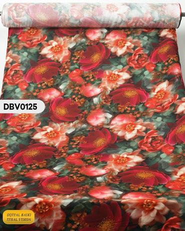  Digital Baskı Dar En Pamuk Viskon Kumaş 90cm-DBV0125DBV0125