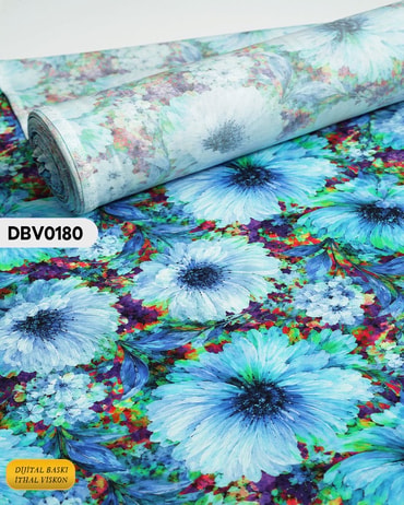  Digital Baskı Dar En Pamuk Viskon Kumaş 90cm-DBV0180DBV0180