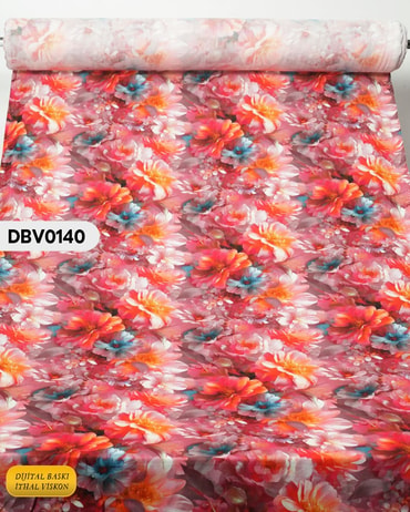  Digital Baskı Dar En Pamuk Viskon Kumaş 90cm-DBV0140DBV0140