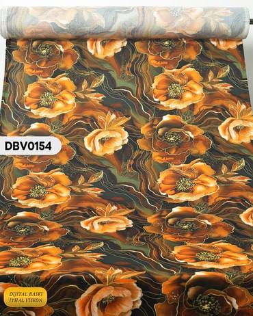  Digital Baskı Dar En Pamuk Viskon Kumaş 90cm-DBV0154DBV0154