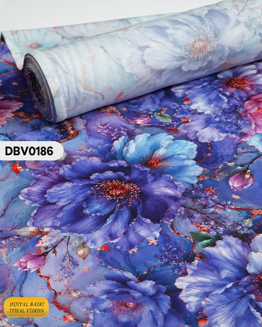  Digital Baskı Dar En Pamuk Viskon Kumaş 90cm-DBV0186DBV0186