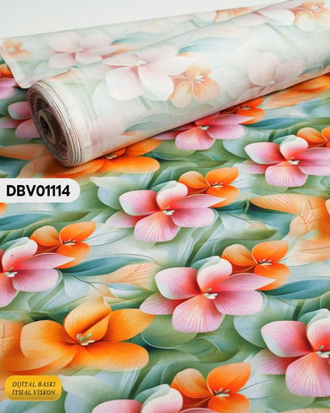  Digital Baskı Dar En Pamuk Viskon Kumaş 90cm-DBV01114DBV01114