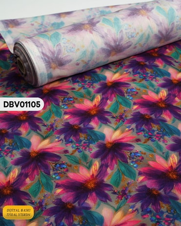  Digital Baskı Dar En Pamuk Viskon Kumaş 90cm-DBV01105DBV01105