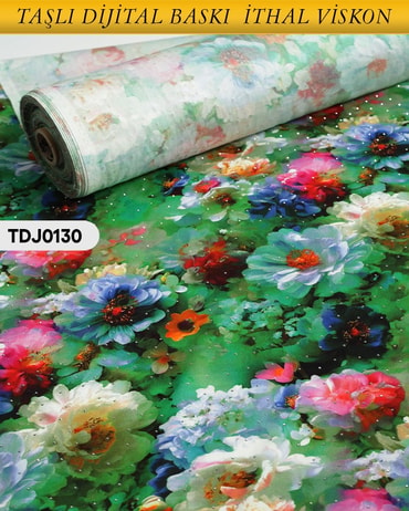  TAŞLI Dijital Baskı Tek En Pamuk Viskon Kumaş 90cm-TDJ0130TDJ0130
