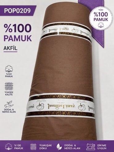 %100 Pamuk Akfil  Poplin Nevresim Kumaşı En 240 cmPOP0209