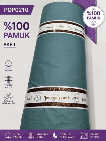 %100 Pamuk Akfil  Poplin Nevresim Kumaşı En 240 cmPOP0210