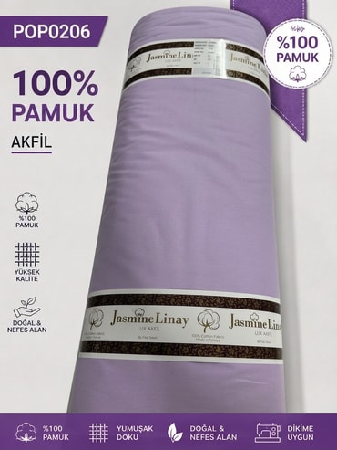 %100 Pamuk Akfil  Poplin Nevresim Kumaşı En 240 cmPOP0206