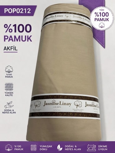 %100 Pamuk Akfil  Poplin Nevresim Kumaşı En 240 cmPOP0212