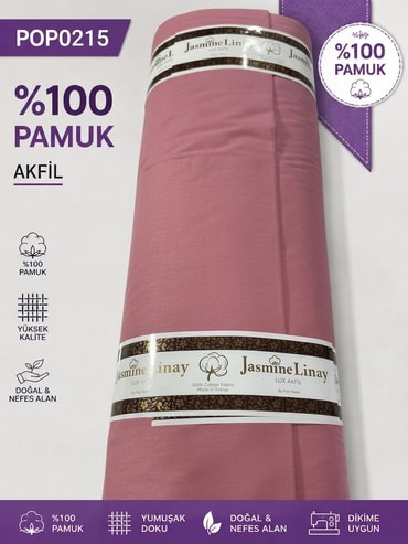 %100 Pamuk Akfil  Poplin Nevresim Kumaşı En 240 cmPOP0215