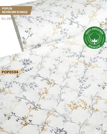 %100 Pamuk Poplin Nevresim Kumaşı En 240 cmPOP0594
