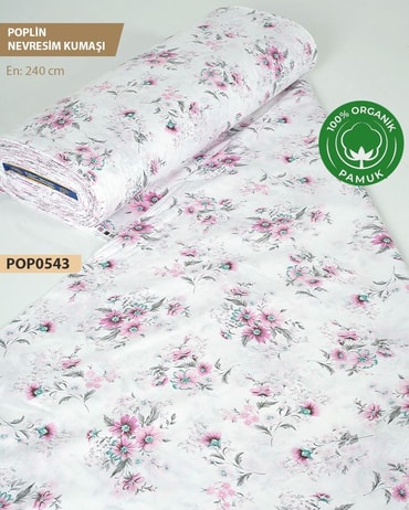 %100 Pamuk Poplin Nevresim Kumaşı En 240 cm-POP0543-43POP0543