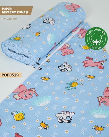 %100 Pamuk Poplin Nevresim Kumaşı En 240 cm-POP0529-29POP0529