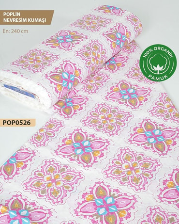 %100 Pamuk Poplin Nevresim Kumaşı En 240 cm-POP0526-26POP0526