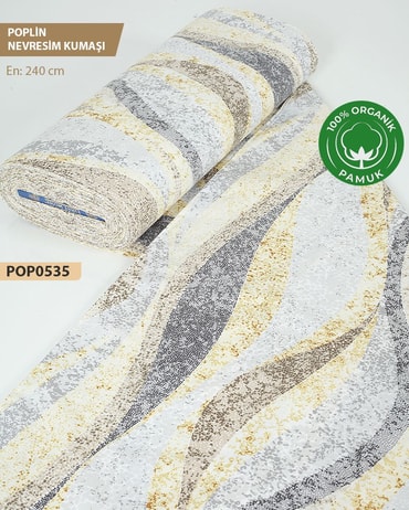 %100 Pamuk Poplin Nevresim Kumaşı En 240 cm-POP0535-35POP0535