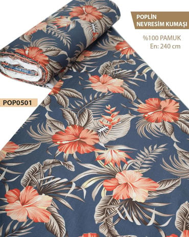 %100 Pamuk Poplin Nevresim Kumaşı En 240 cm-POP0501-1POP0501