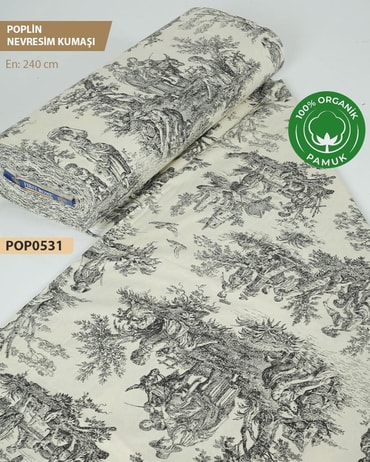 %100 Pamuk Poplin Nevresim Kumaşı En 240 cm-POP0531-31POP0531