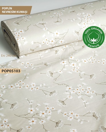 %100 Pamuk Poplin Nevresim Kumaşı En 240 cm-POP05103-103POP05103