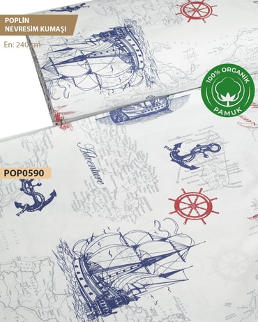 %100 Pamuk Poplin Nevresim Kumaşı En 240 cmPOP0590