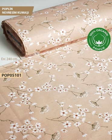 %100 Pamuk Poplin Nevresim Kumaşı En 240 cm-POP05101-101POP05101