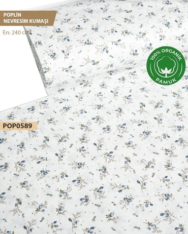 %100 Pamuk Poplin Nevresim Kumaşı En 240 cmPOP0589