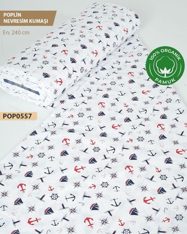 %100 Pamuk Poplin Nevresim Kumaşı En 240 cm-POP0557-57POP0557