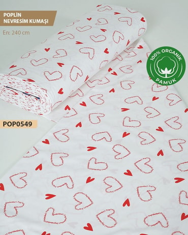 %100 Pamuk Poplin Nevresim Kumaşı En 240 cm-POP0549-49POP0549